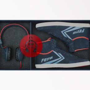 Feiyue & In2 x Navy Headphones